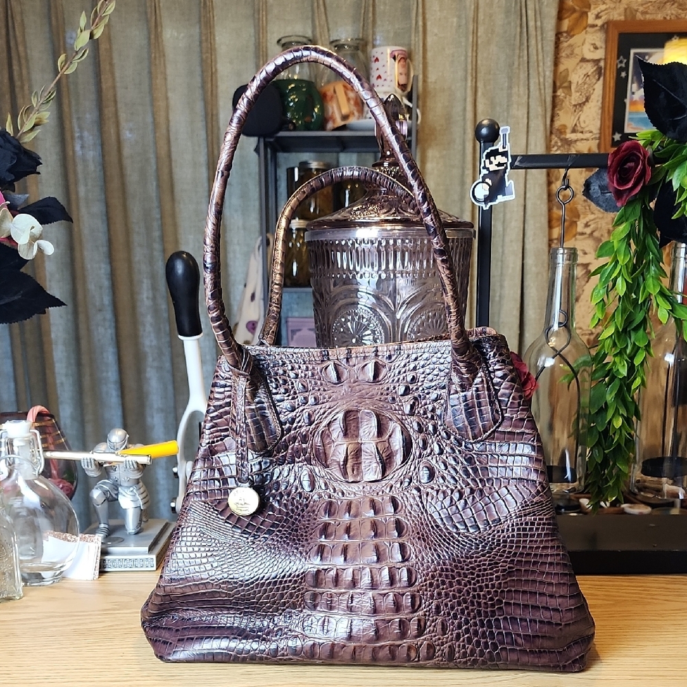 Brahmin Brown Crocodile Handbag